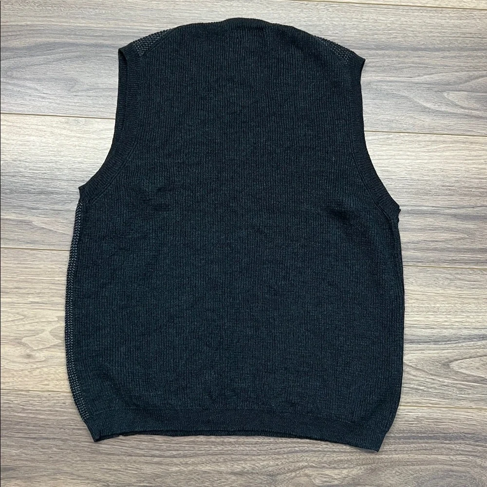 J. Crew Vintage Oarsmen Merino Wool Sweater Vest in Gray/Black Size Large
